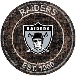 Fan Creations - Las Vegas Raiders 24'' Round Heritage Logo Sign - Multicolor