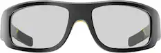 Front. Lucyd - Armor Slim Photochromic Smart Safety Glasses Powered by Lucyd - Black.