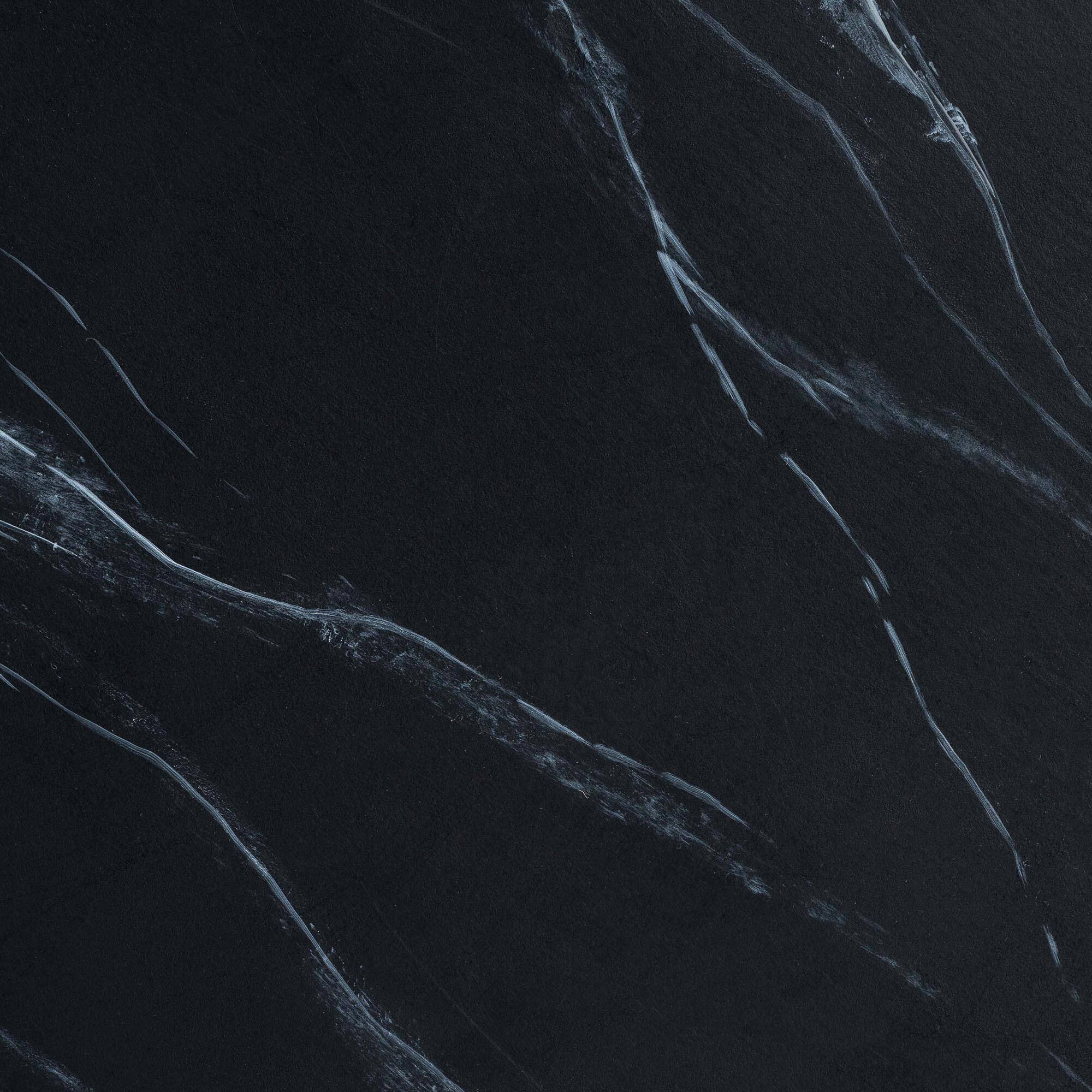 Alt View 2. bali & pari - Aponi Marbled Resin End Table - Sculptural Side Table with Round Top and Pedestal Base, Black - Black.