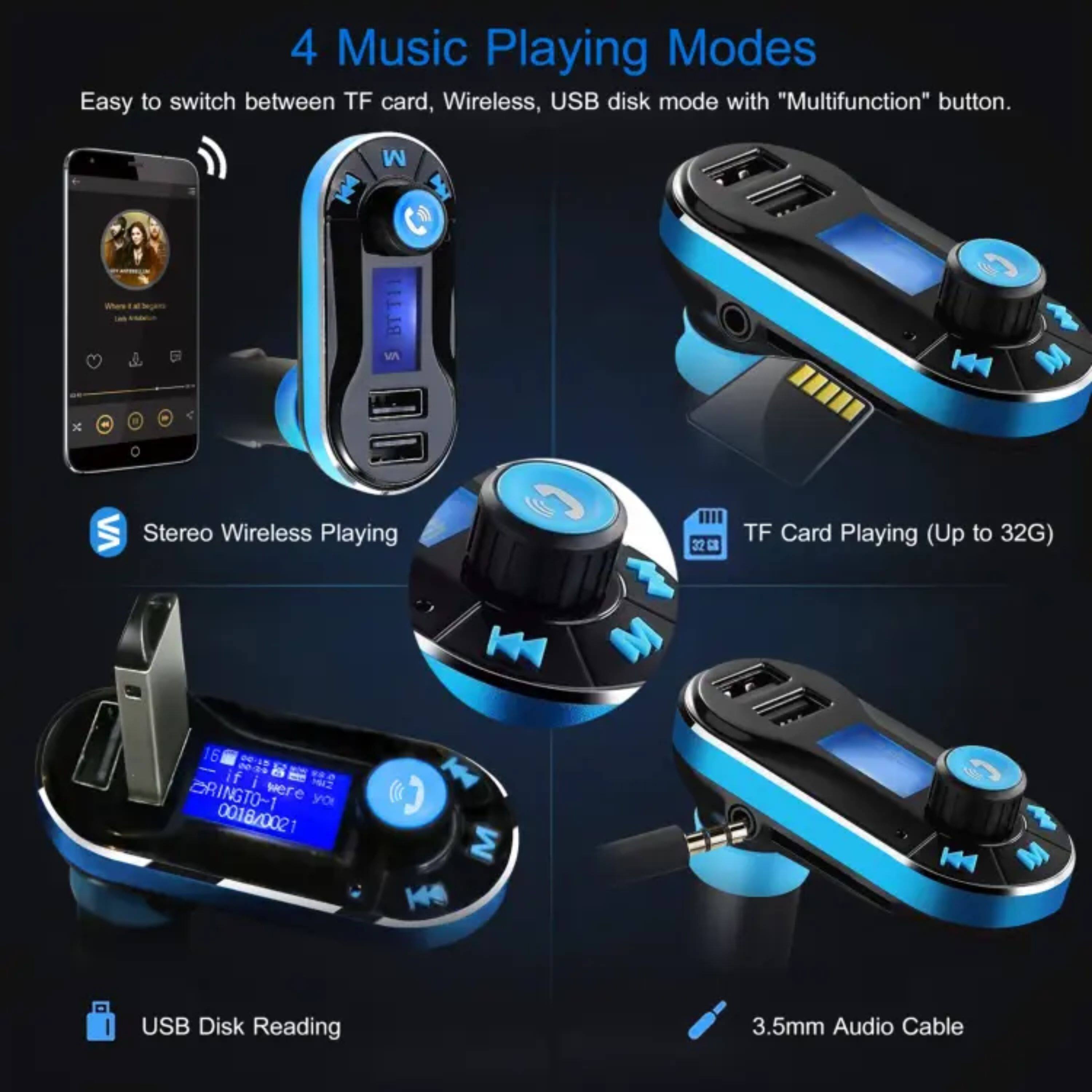 4 Music Playing Modes

Easy to switch between TF card, Wireless, USB disk mode with "Multifunction" button.

- Stereo Wireless Playing
- TF Card Playing (Up to 32G)
- USB Disk Reading
- 3.5mm Audio Cable