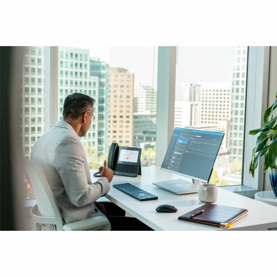 Alt View 2. HP - Poly CCX 700 IP Phone - Corded - Corded/Cordless - Wi-Fi, Bluetooth - Built-in Camera - Desktop - Black - 24 x Total - Black.