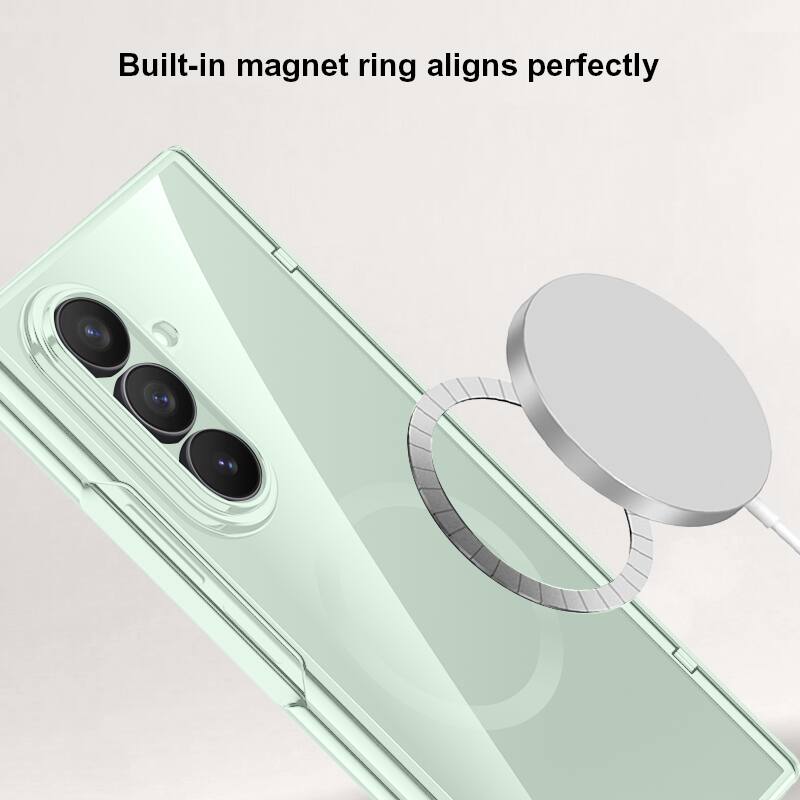 Built-in magnet ring aligns perfectly