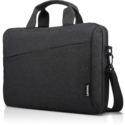 Front. Lenovo - Lenovo 15.6" Laptop Casual Toploader - Black - Water Resistant - Polyester Body - Handle, Luggage Strap - Casual and - Black.