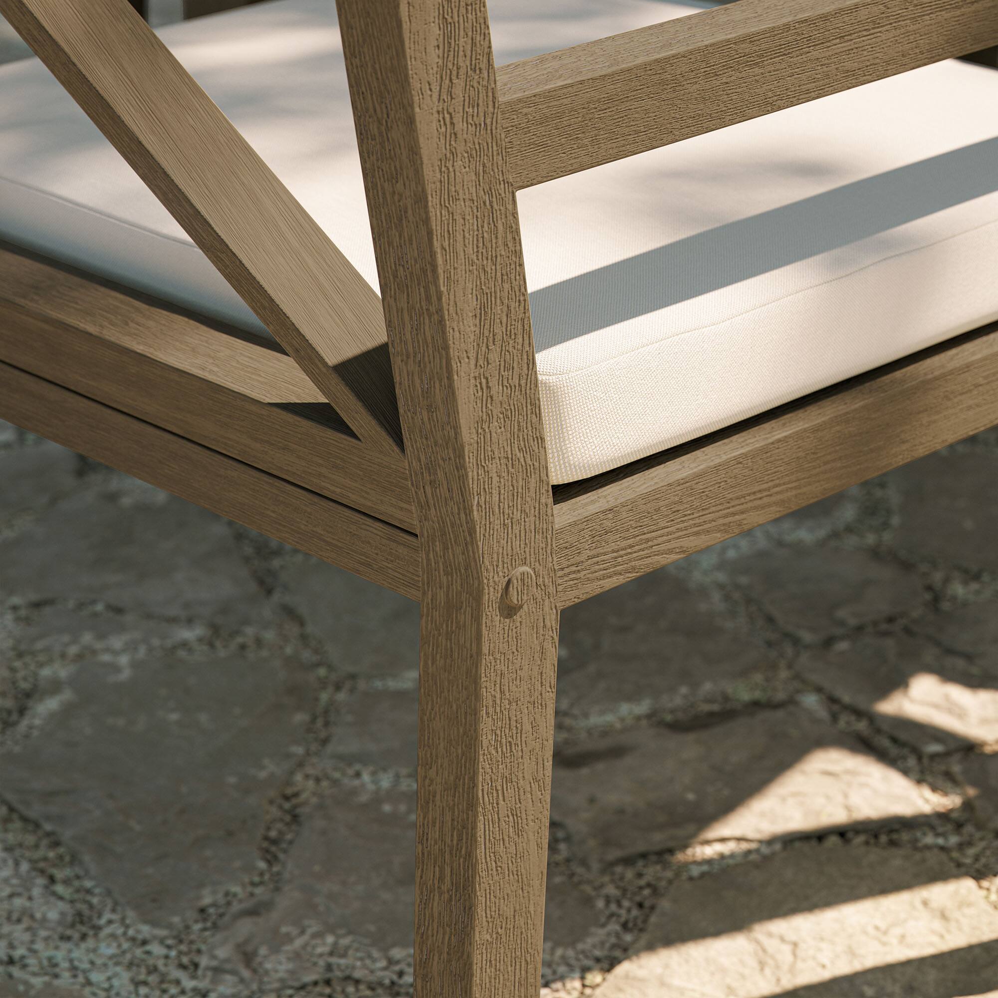 Alt View 1. Modway - Northlake Outdoor Patio Teak Dining Armchair by Modway - Weathered Gray.