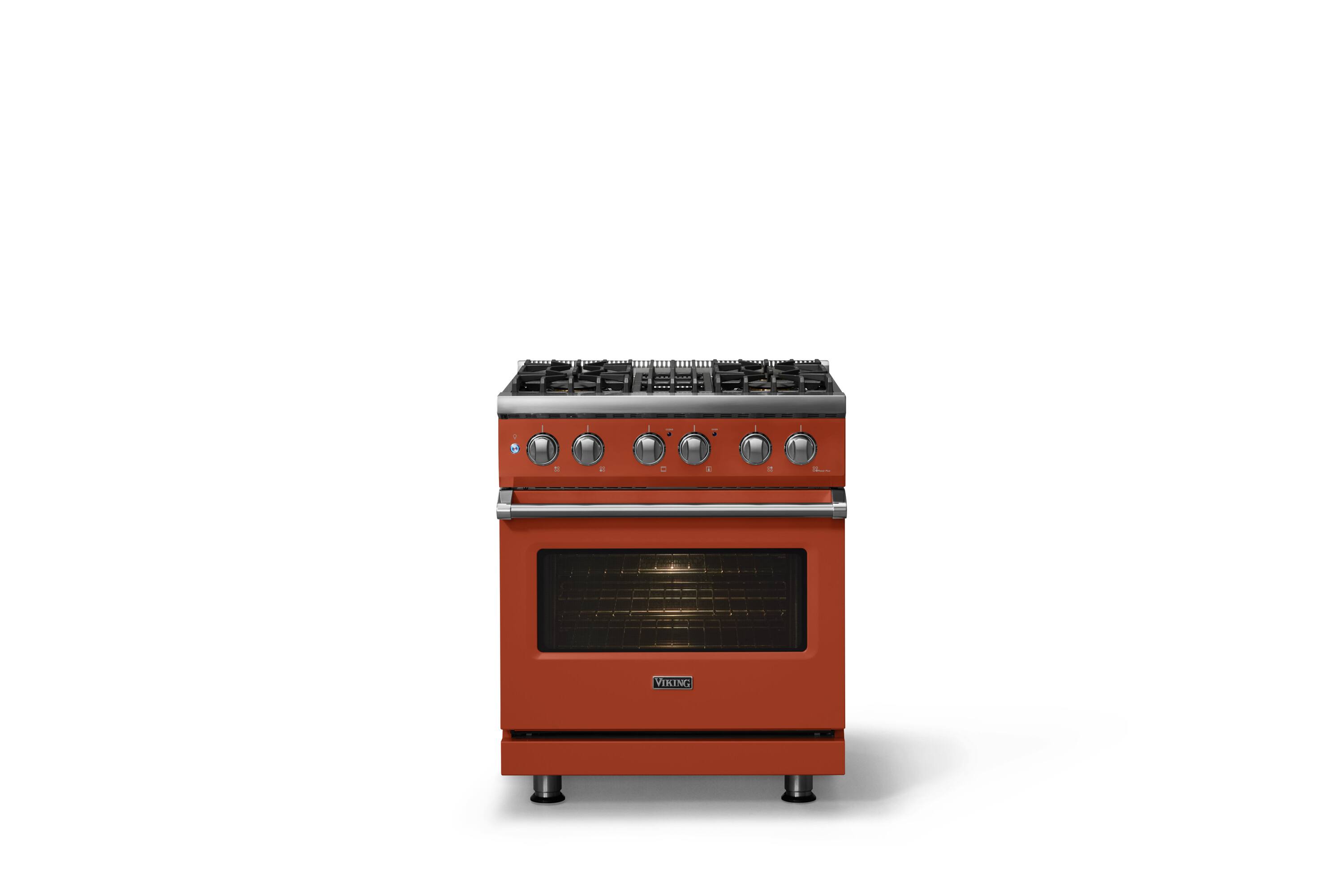 Alt View 2. Viking - 30 in. Wide 4 Burner Pro 5 Series 4.7 Cu. Ft. Freestanding Sealed Dual Fuel Convection Range - Spiced Cider - Spiced Cider.