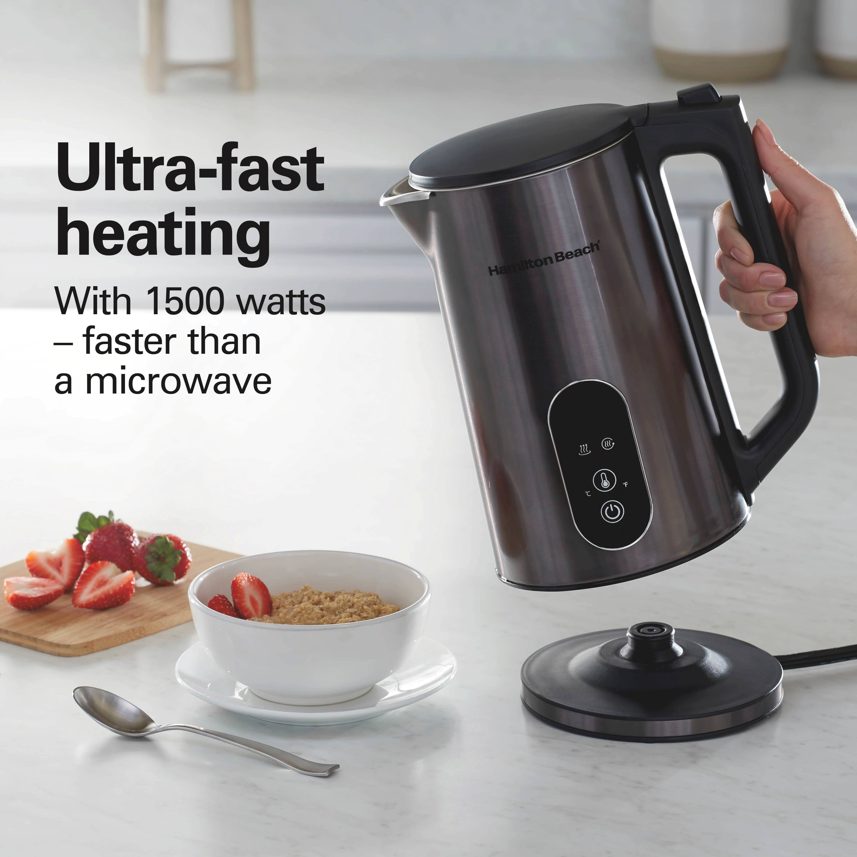 Ultra-fast heating  
With 1500 watts - faster than a microwave  
Hamilton Beach