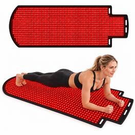 Arivea - Lilies XL Red Light Therapy Mat for Full Body, Large Infrared Light Therapy Pad with Timer - Black