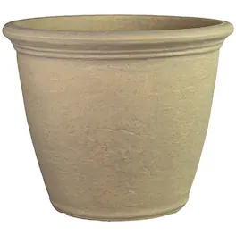 Sunnydaze - 20 in Anjelica Dual-Wall Polyresin Planter - Beige