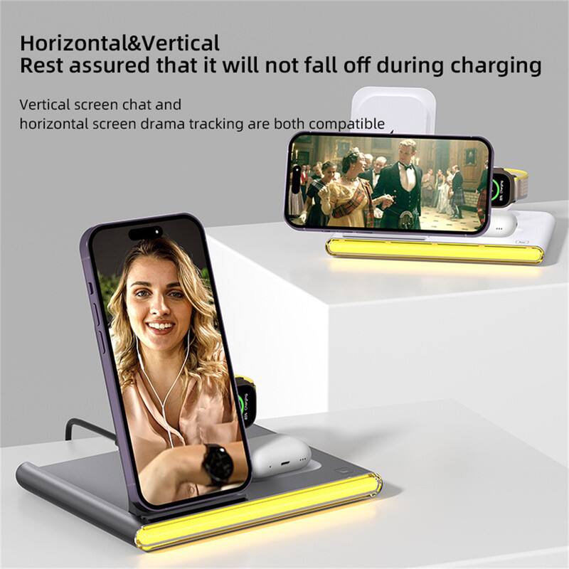 Horizontal & Vertical  
Rest assured that it will not fall off during charging  

Vertical screen chat and horizontal screen drama tracking are both compatible