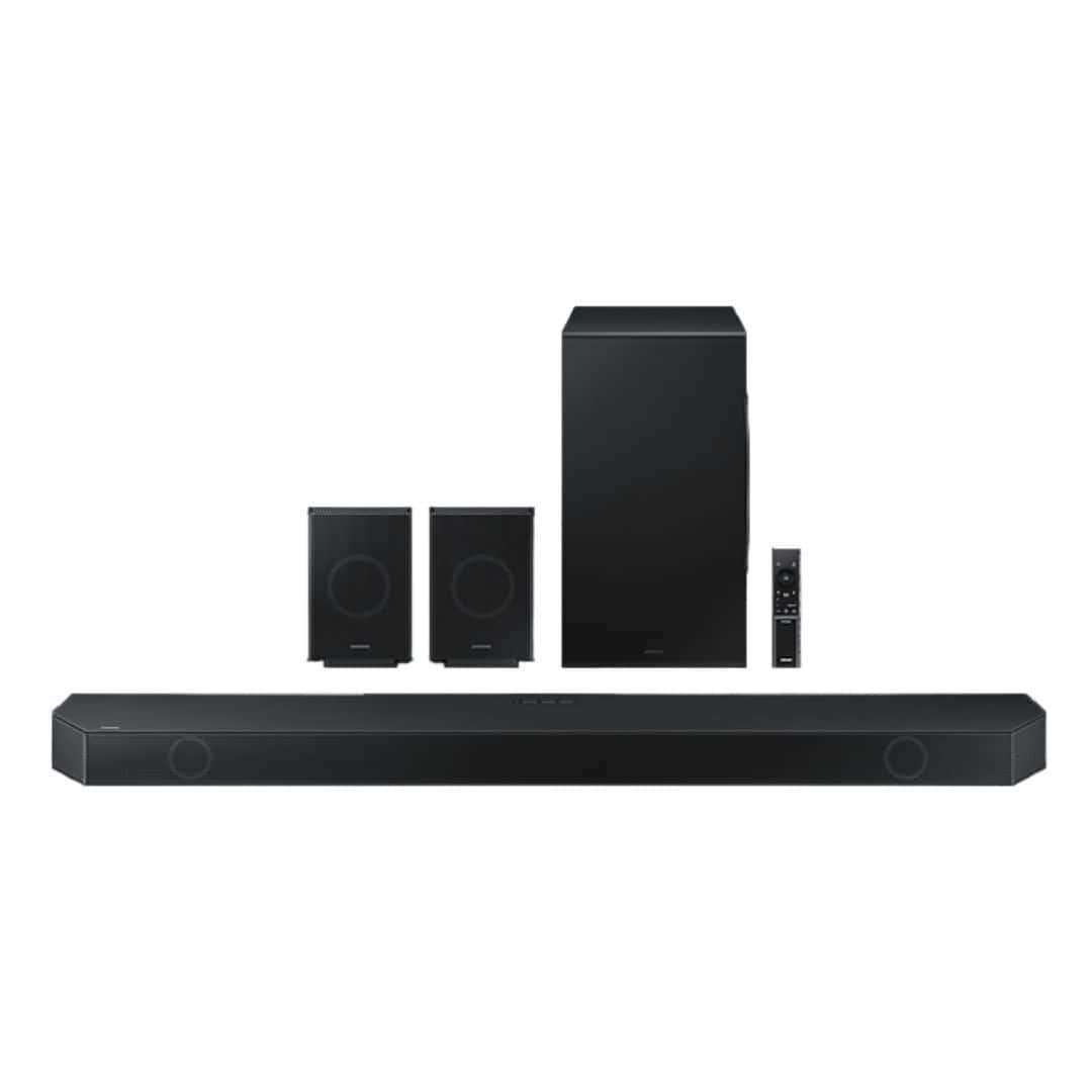 Samsung - Q990D 11.1.4ch Soundbar with Wireless Dolby Atmos Audio, Rear Speaker - Black