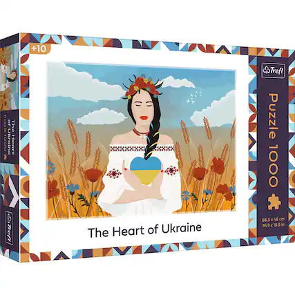 +10 Puzzle of The Heart of Ukraine
Trefl Puzzle 1000
68.3 x 48 cm (26.9 x 18.9 in)