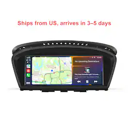 Junsun - 8.8"4+64GB 8Core carplay Car Stereo Radio GPS Navi WIFI BT SWC For BMW 3/5 Series E60 E61 E63 E64 E90 E91 E92 CCC System - Black