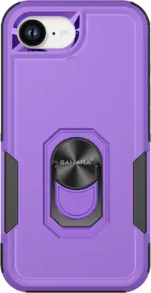 Front. SaharaCase - Raider Series Heavy Duty Kickstand Case for Apple iPhone 16e - Desert Purple.