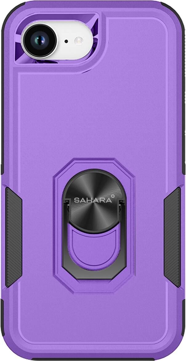 SaharaCase - Raider Series Heavy Duty Kickstand Case for Apple iPhone 16e - Desert Purple