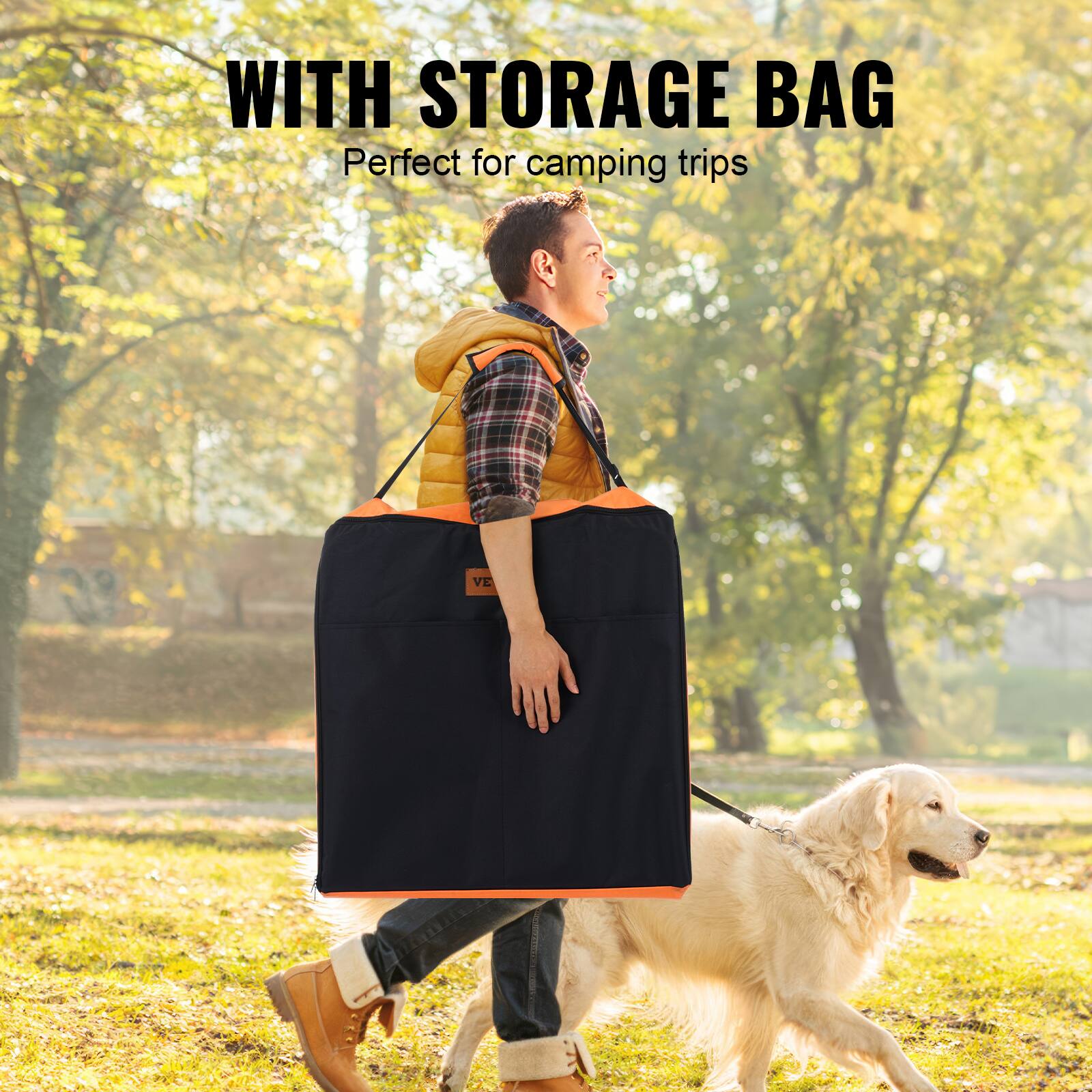 WITH STORAGE BAG
Perfect for camping trips