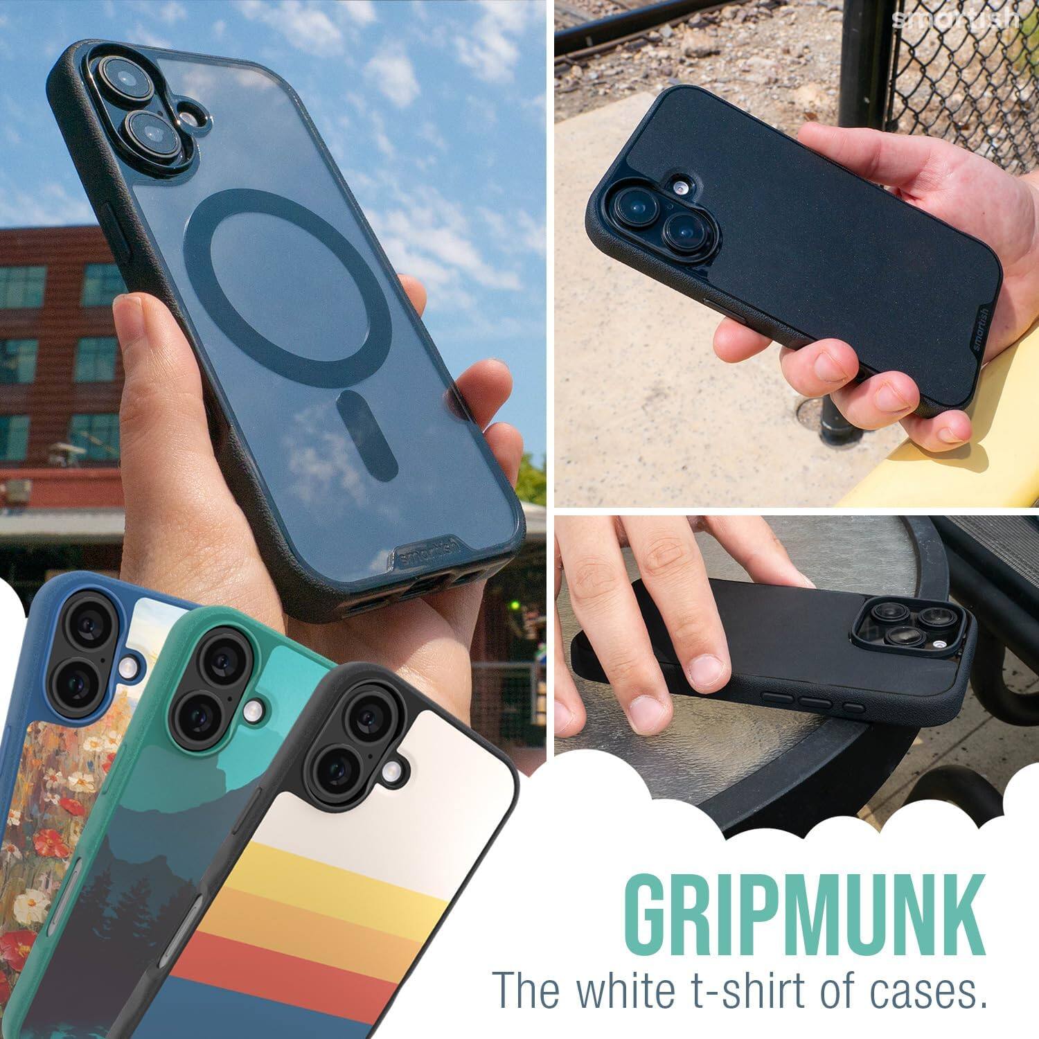 GRIPMUNK  
The white t-shirt of cases.