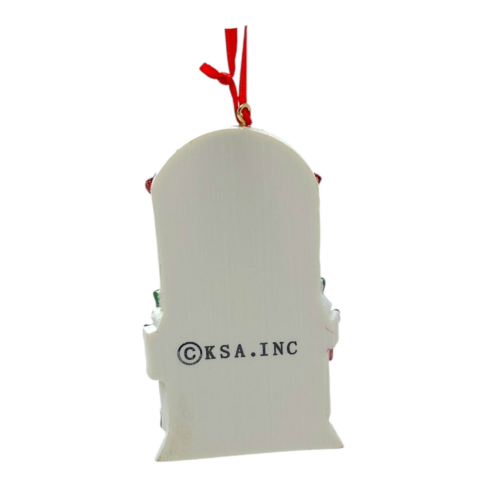 Alt View 1. Kurt S Adler - Kurt Adler Our New Home Front Door Hanging Resin Christmas Tree Ornament 4.25 inch - Green.