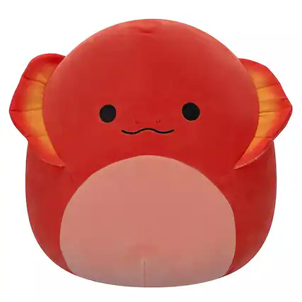 Front. Kellytoy - Squishmallow 12 Inch Plush | Maxie the Red Frilled Lizard - Red.