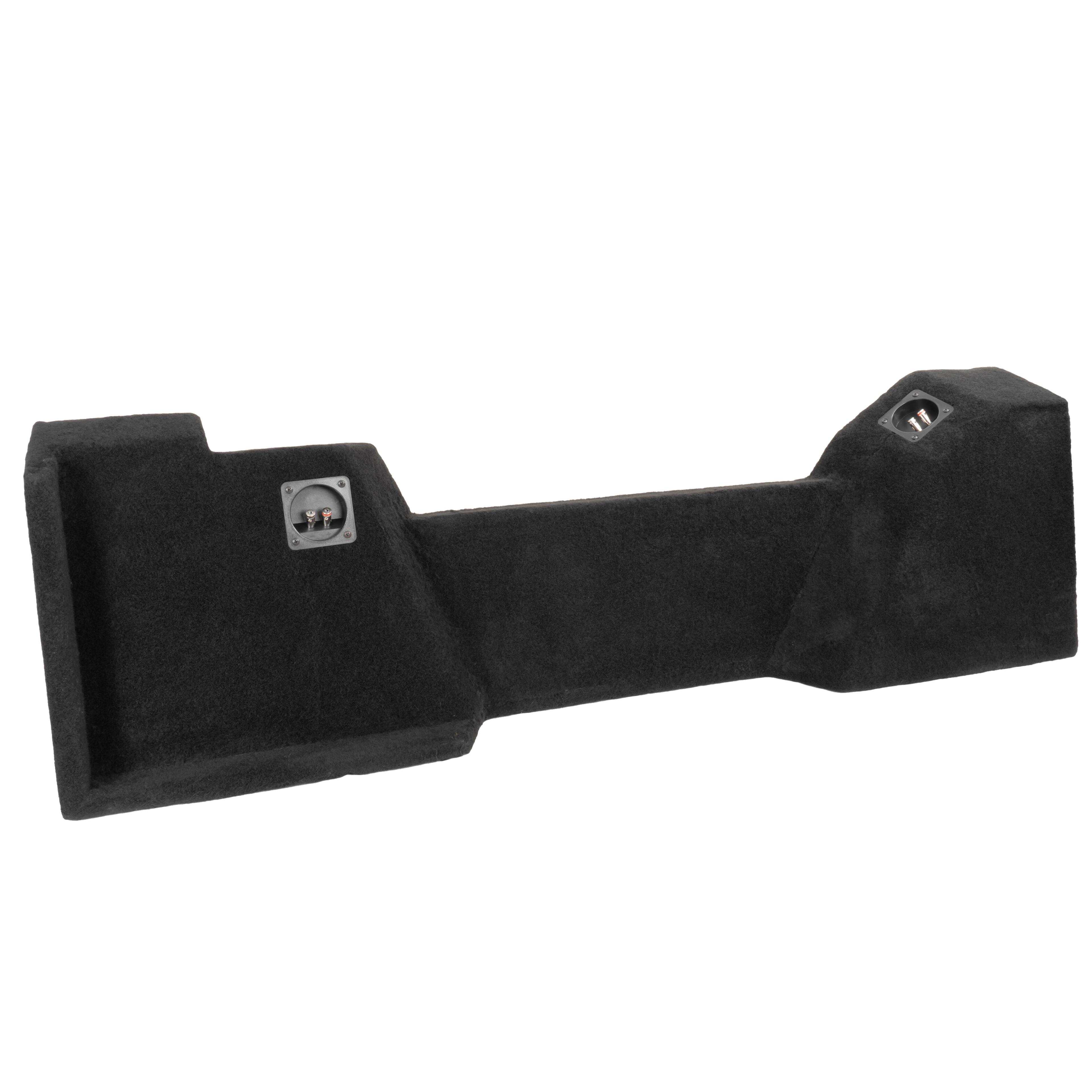 Alt View 2. NVX - VEGMSLVDCG3D10S Custom Fit Dual 10in Sealed Up-Firing Empty Sub Box for 2014-2018 Chevrolet Silverado/GMC Sierra Double.