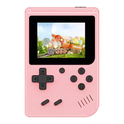 Front. Kitcheniva - Classic Retro Game Console 400 Games Handheld Portable Player Pink - Pink.