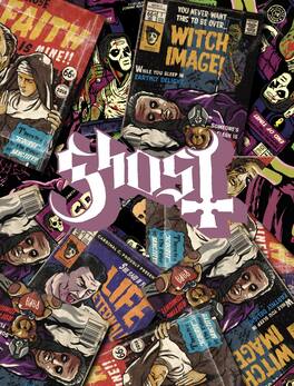 PopMarket - Ghost - Rocksax - Ghost - Magazines - Sherpa Fleece Throw (50 in x 60 in) - Multicolor