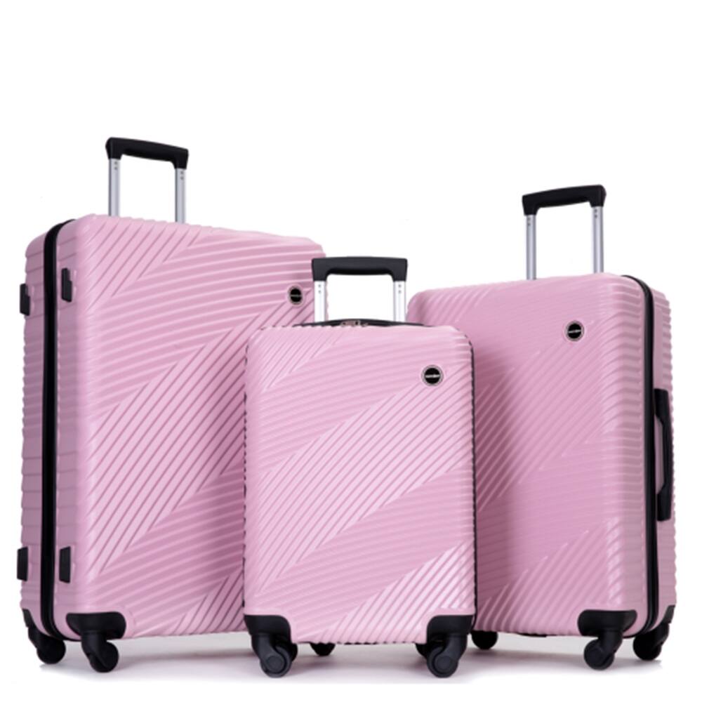 Ropilly 3 Piece Luggage Set Hard Shell Spinner Suitcase 20 24 28 Inch ...