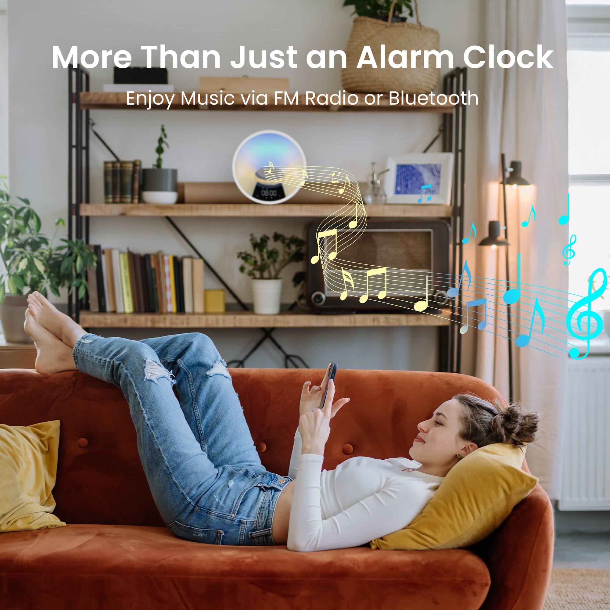 More Than Just an Alarm Clock  
Enjoy Music via FM Radio or Bluetooth