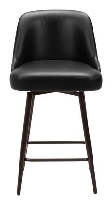 Hivvago - Keppel Swivel Counter Stool - Black & Bronze
