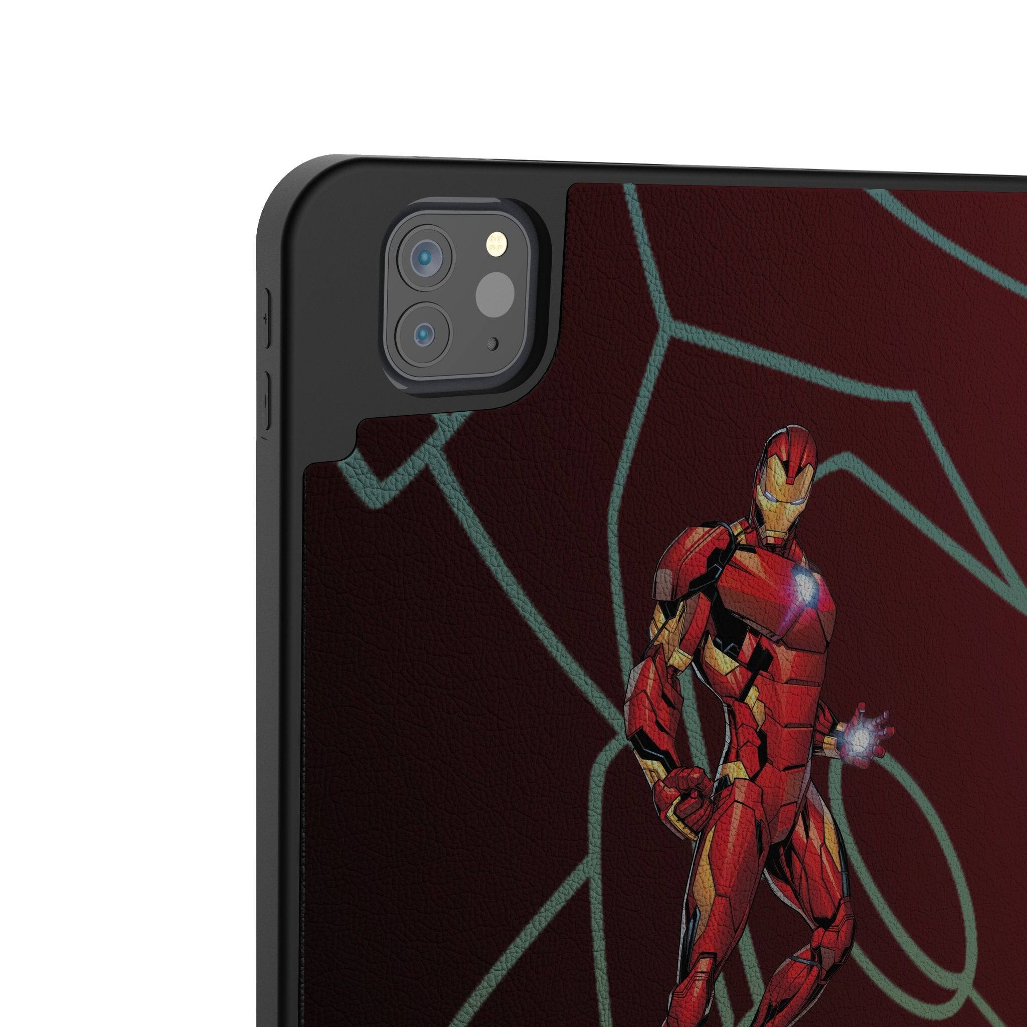 Left. Keyscaper - Marvel MechLine Tablet Case - Apple iPad Pro 13in (M4) - Iron Man.