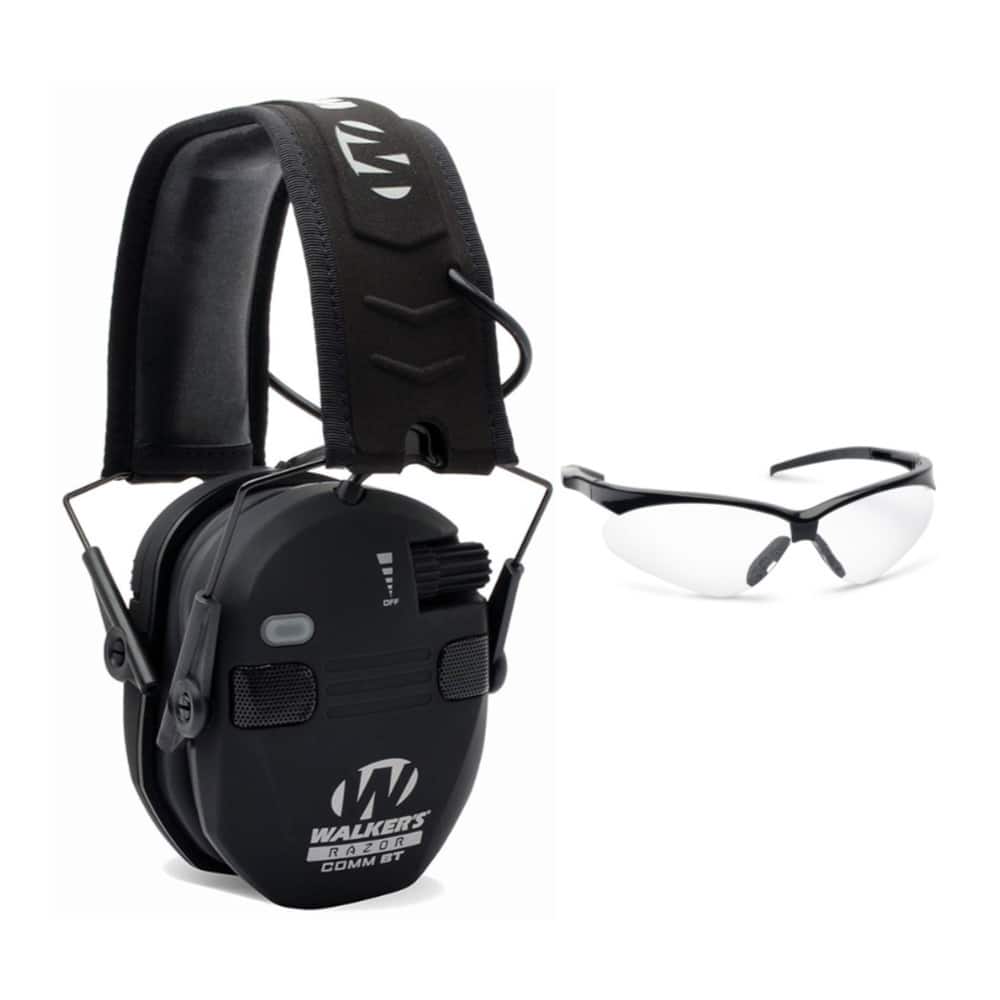 Walkers - Walker’s Razor Slim Electronic Quad Muff with Shooting Glasses (Clear) - Black price history on PriceWatchPro