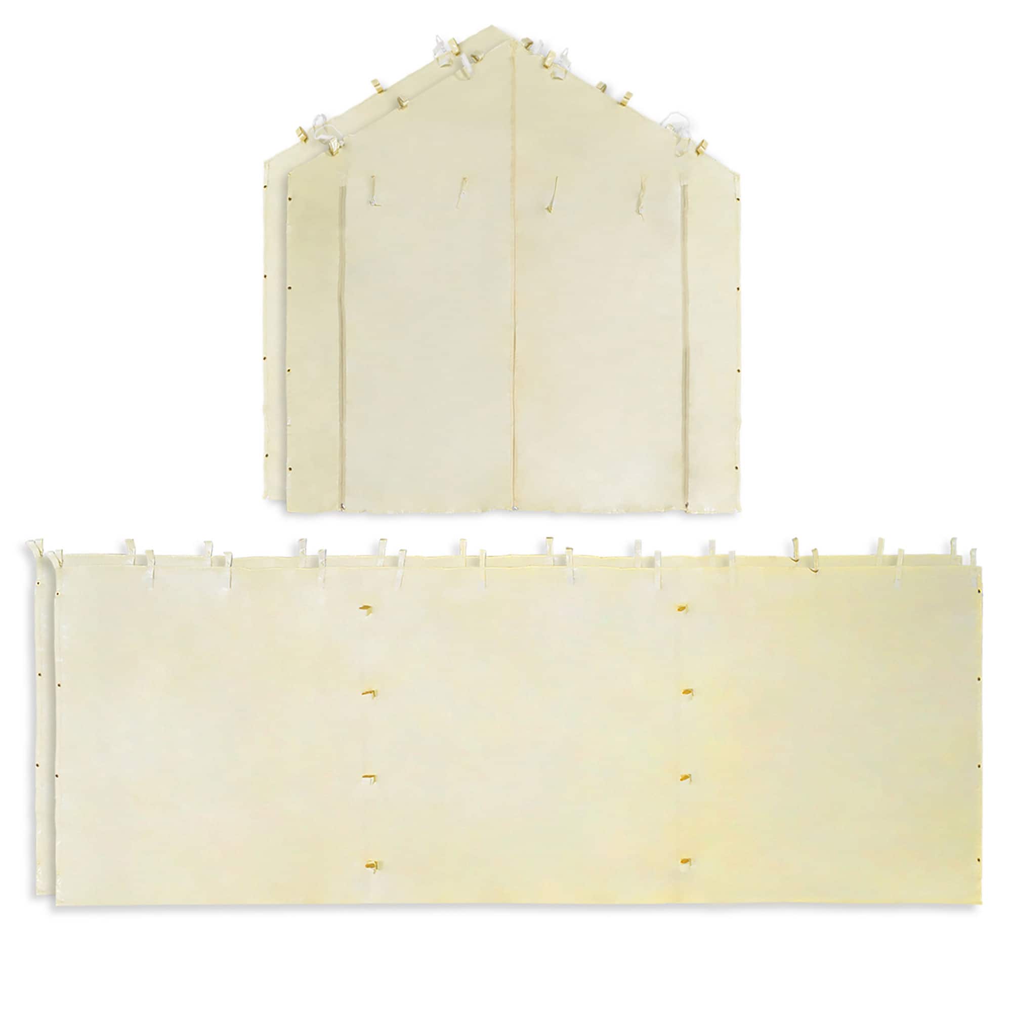 Caravan Canopy - Mega Domain Carport 4 Sidewalls, (Sidewalls Only) - Tan