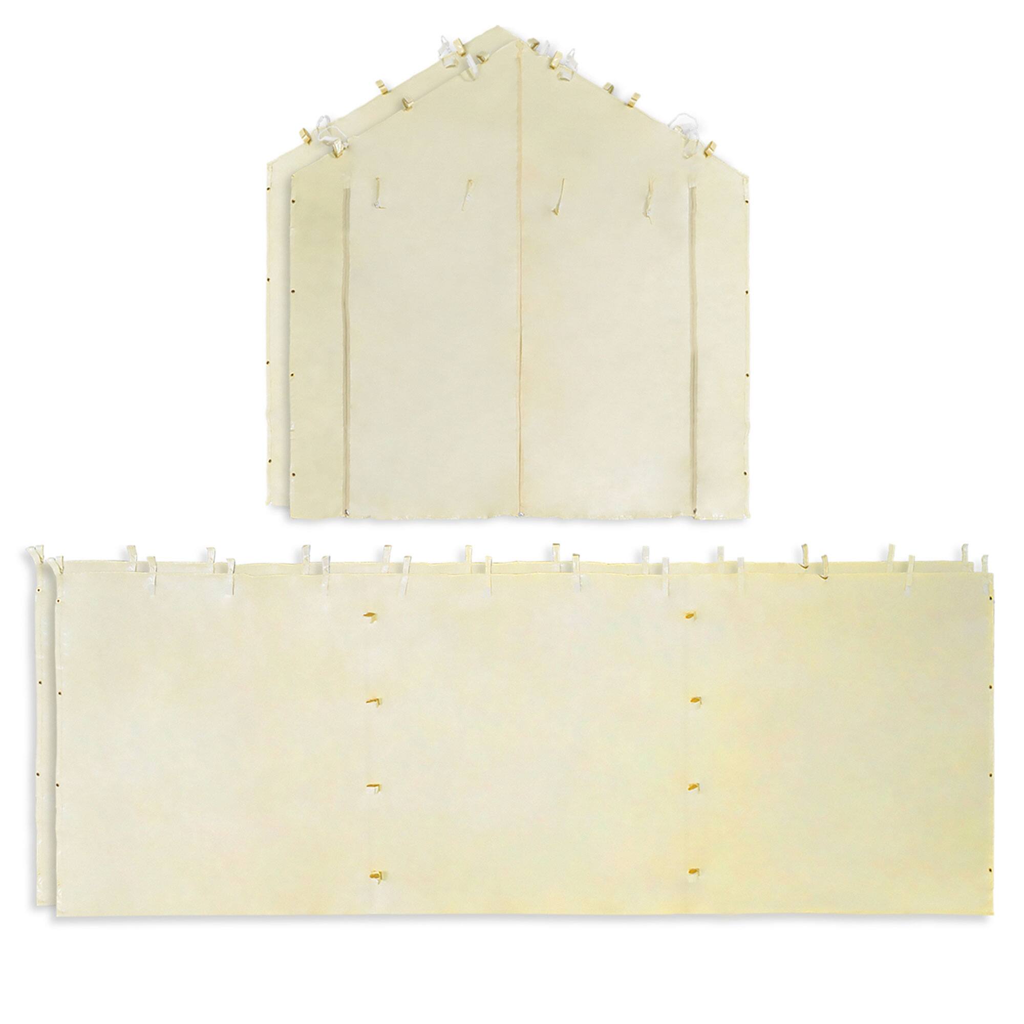 Front. Caravan Canopy - Caravan Canopy Mega Domain Carport 4 Sidewalls, Tan (Sidewalls Only) - Tan.