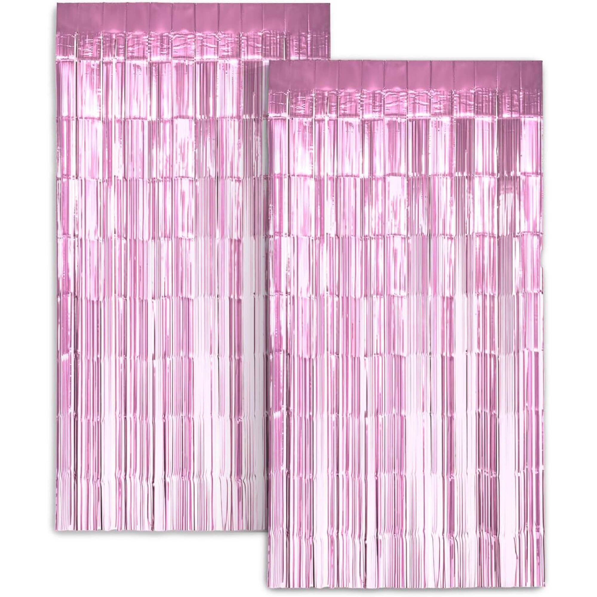 Zink - Foil Curtain Backdrop, Tinsel Streamers for Photo Booth, Parties & Weddings - 2 Pack - Pink price history on PriceWatchPro