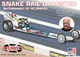 PopMarket - Don The Snake Prudhomme's AA Fuel Dragster - Front Engine Rail Dragster 1/24 Scale Model Kit - COLLECTIBLES - Multicolor