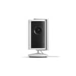 Ring - Indoor Cam Plus, Plug-In, Retinal 2K for enhanced video quality, 6x Zoom, Night Vision for color in near dark - White