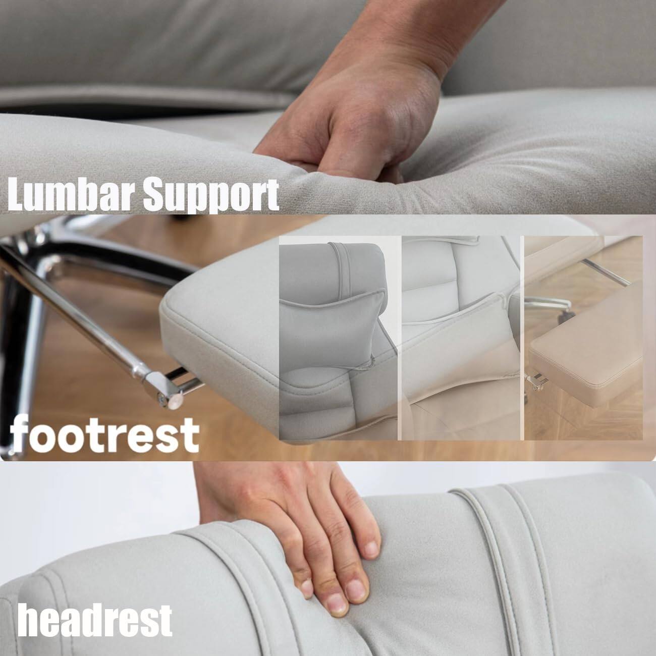 Lumbar Support  
footrest  
headrest