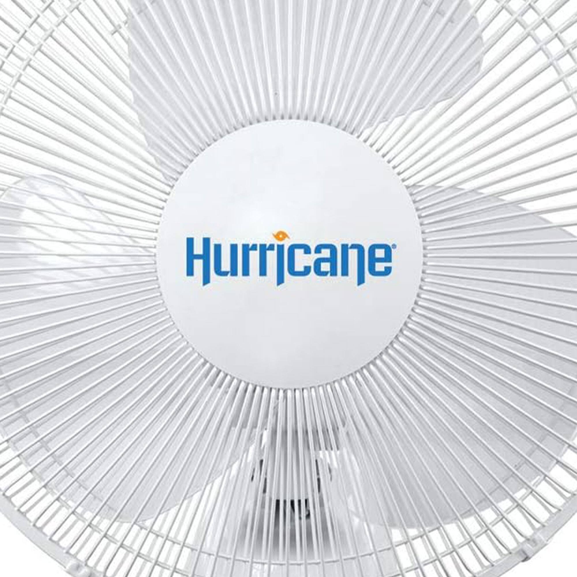 Alt View 6. Hurricane - Hurricane Supreme 16 Inch 90 Degree Oscillating 3 Speed Wall Mounted Fan, White - White.