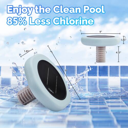 Enjoy the Clean Pool  
85% Less Chlorine  

9"  
1.85"  
1.85"  
4.13"  
9" GA