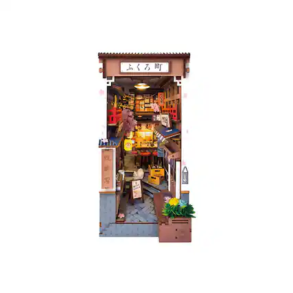 Sure, here is the corrected and grouped text from the image:
**Top Sign:**
- くろ町
**Left Side:**
- 焼き鳥屋
**Right Side:**
- おもてなし
**Inside the Shop:**
- (Various Japanese characters on signs and products, but not clearly readable)
**Bottom Left:**
- (Text on the sign is not clearly readable)
**Bottom Right:**
- (Text on the sign is not clearly readable)
If you need specific translations or further details, let me know!