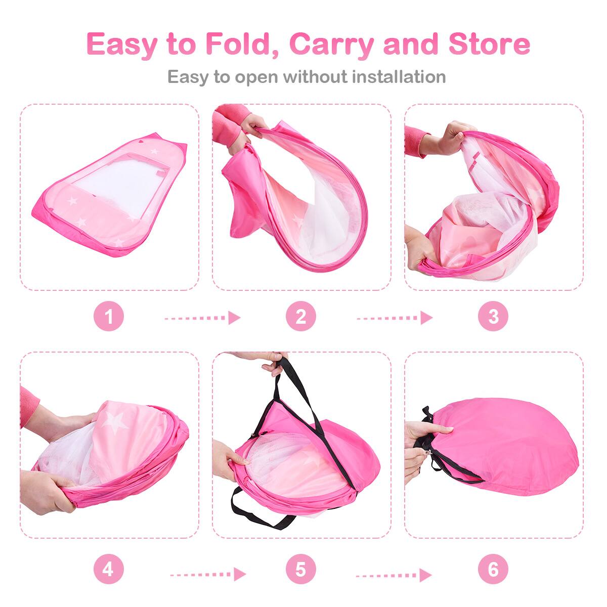 Easy to Fold, Carry and Store
Easy to open without installation
1 2 3 4 5 6