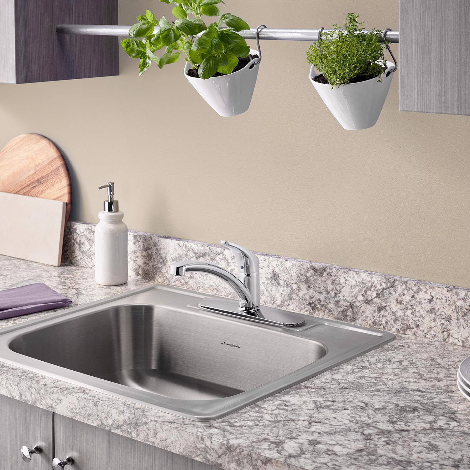 Angle. American Standard - American Standard Colony Pro One Handle Polished Chrome Kitchen Faucet - Chrome.