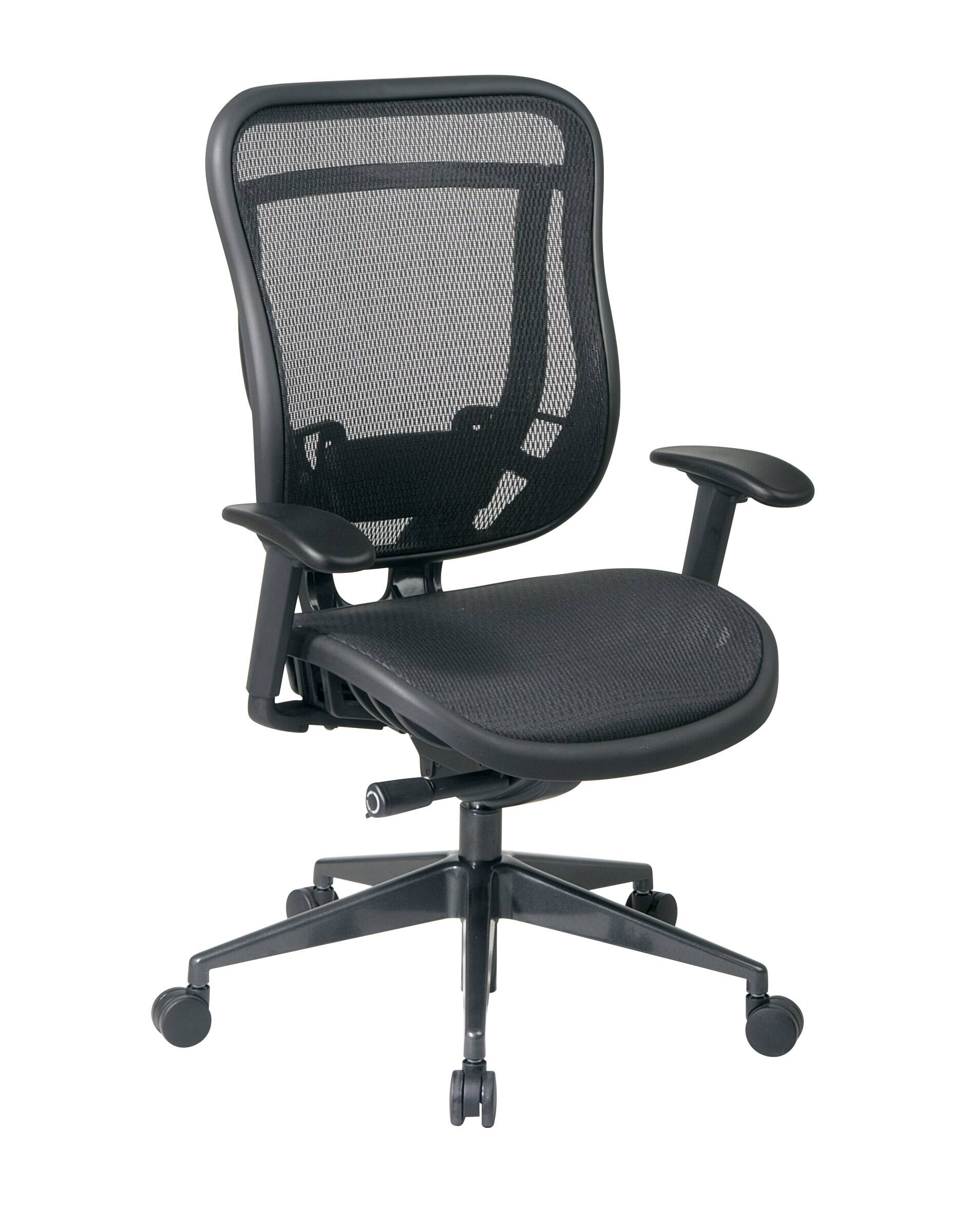 Angle. Office Star Products - Executive High Back Chair - Black.