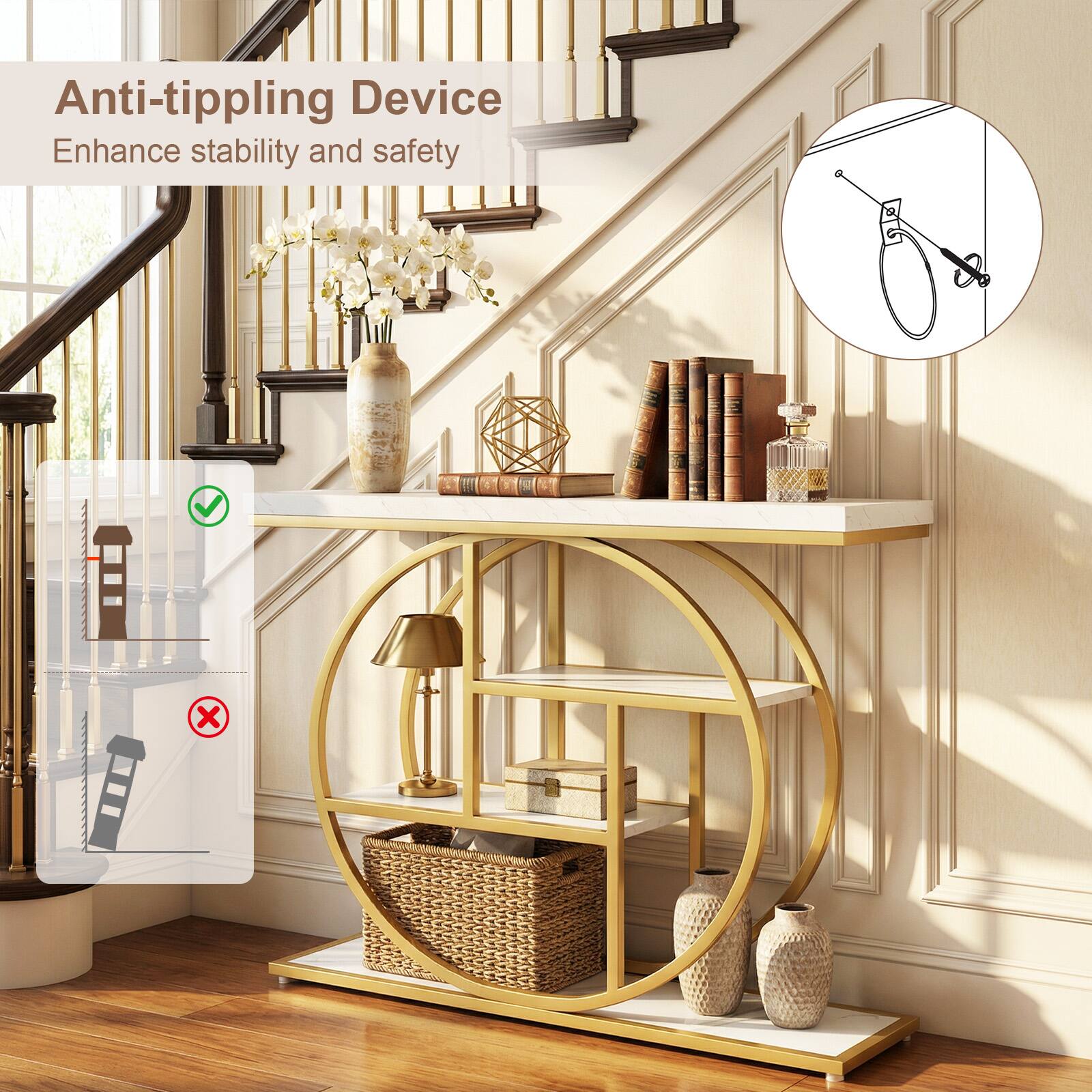 Anti-tipping Device  
Enhance stability and safety