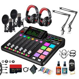 RODE - RODECaster Pro II + Headphones + Podcast Microphone + Mic Arm Stand + More (Bundle)