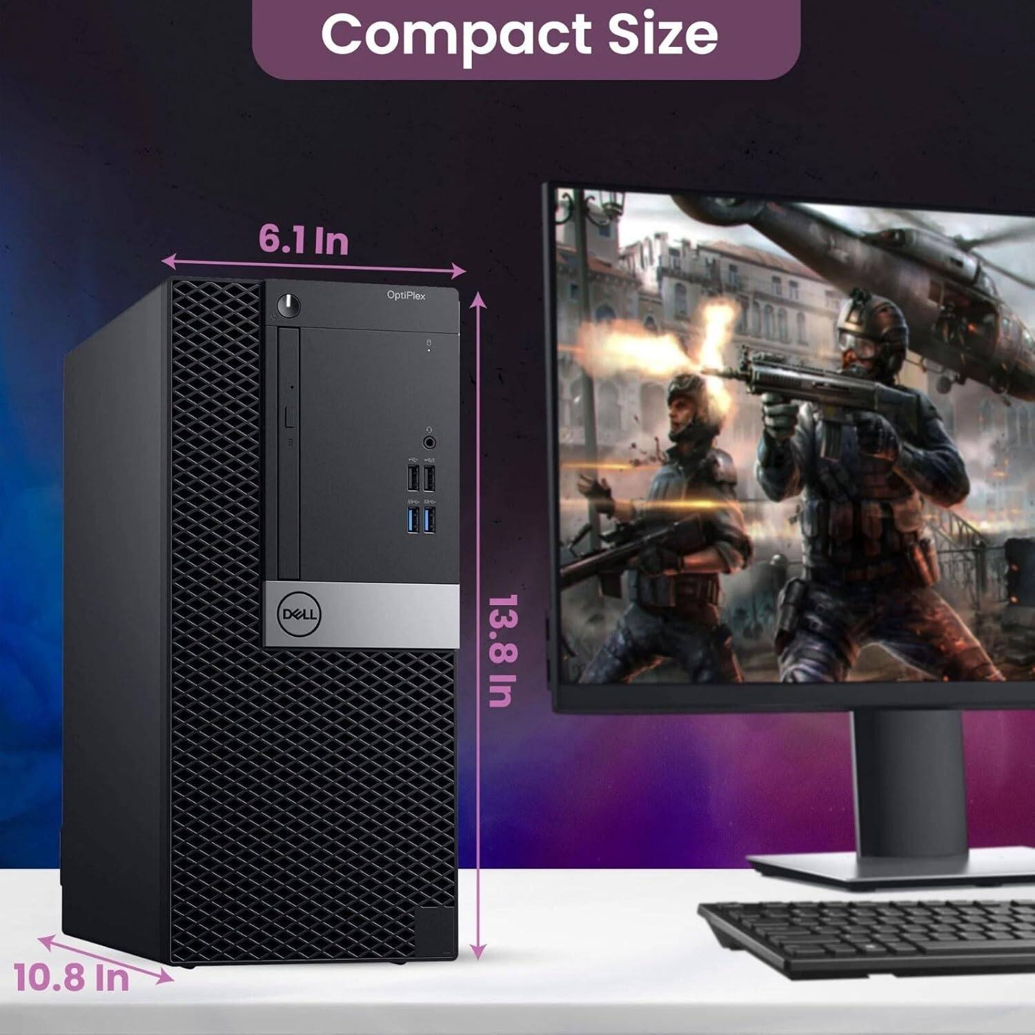 Dell Refurbished Excellent OPTIPLEX 3050 MTW Gaming Tower Desktop