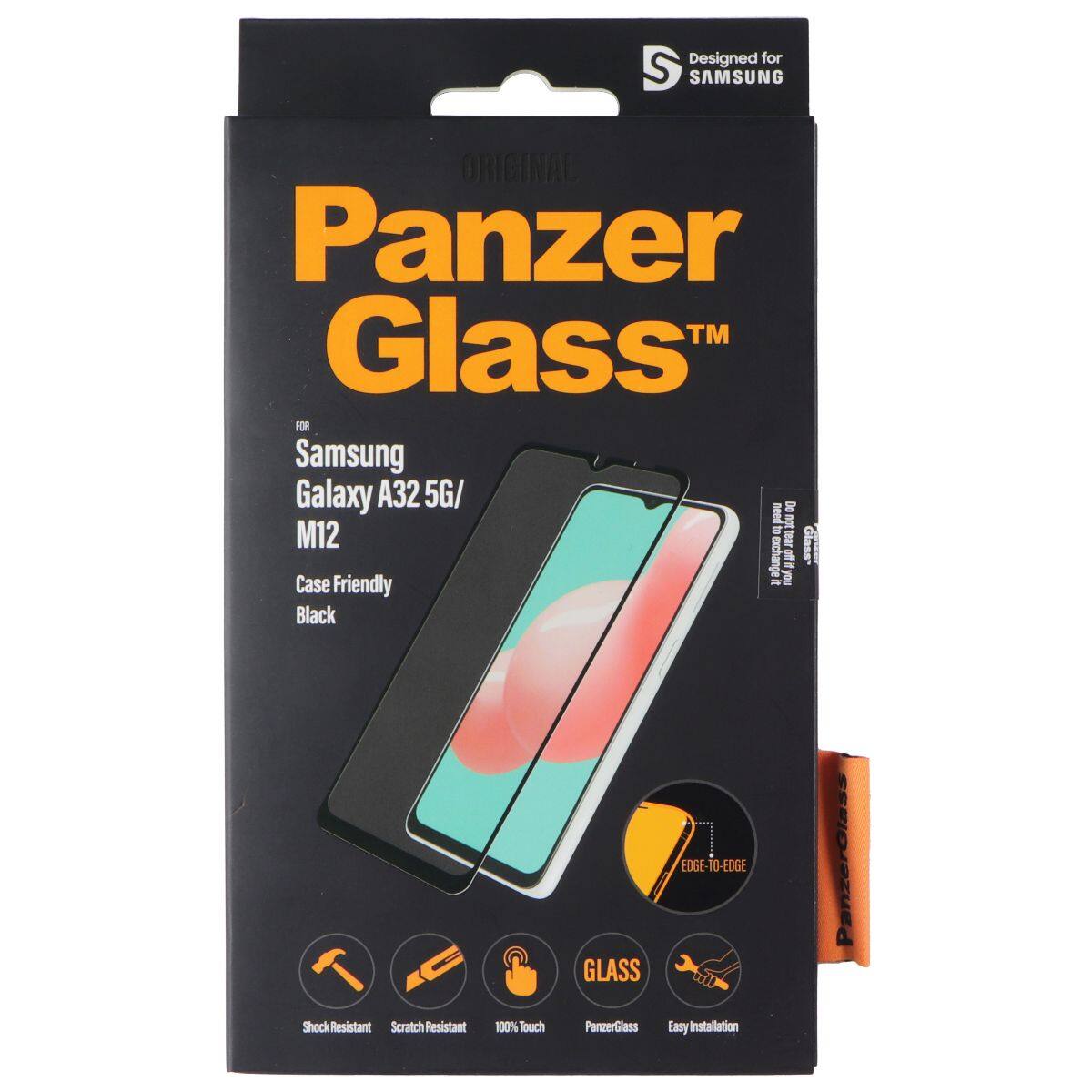 Panzerglass - Edge-to-Edge Screen Protector for Samsung Galaxy 32 5G/M12 - Black - Clear price history on PriceWatchPro