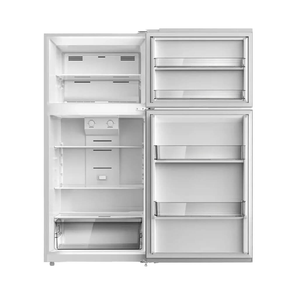 Alt View 3. Element - Element ERT14CSCW 14.2 Cu. Ft. White Freestanding Top-Freezer Refrigerator - White.