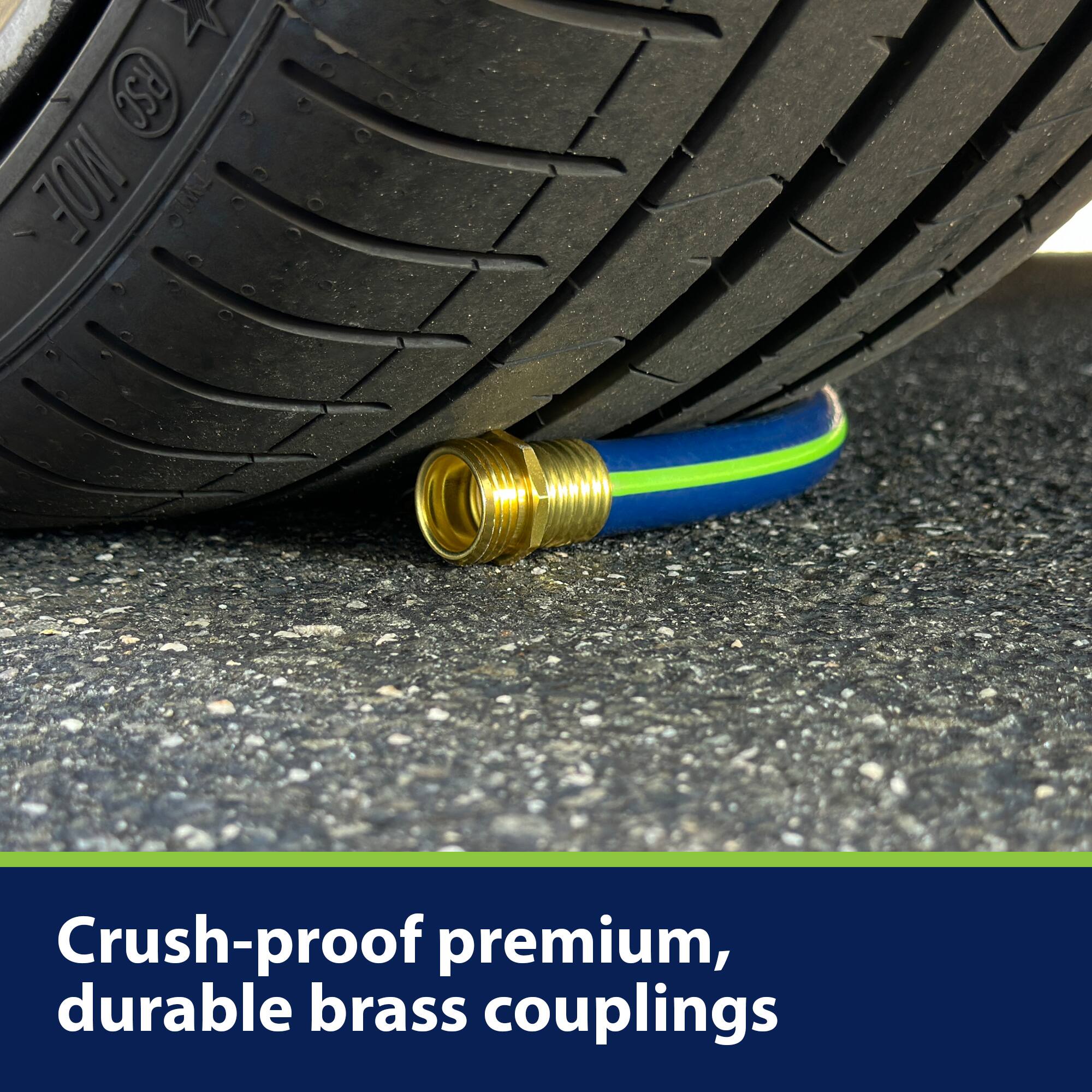 Crush-proof premium, durable brass couplings
