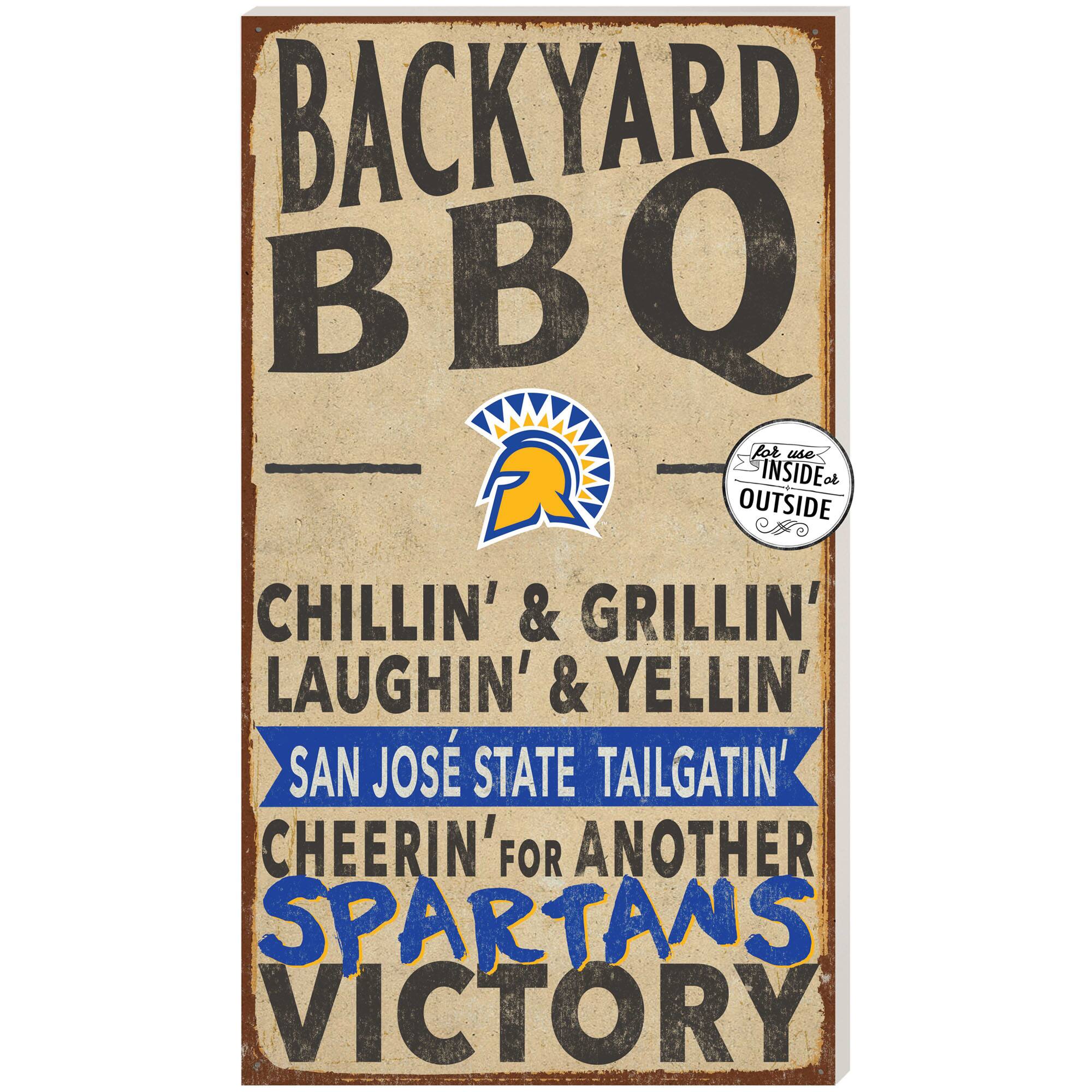 San Jose State Spartans 11" x 20" Indoor/Outdoor BBQ Sign