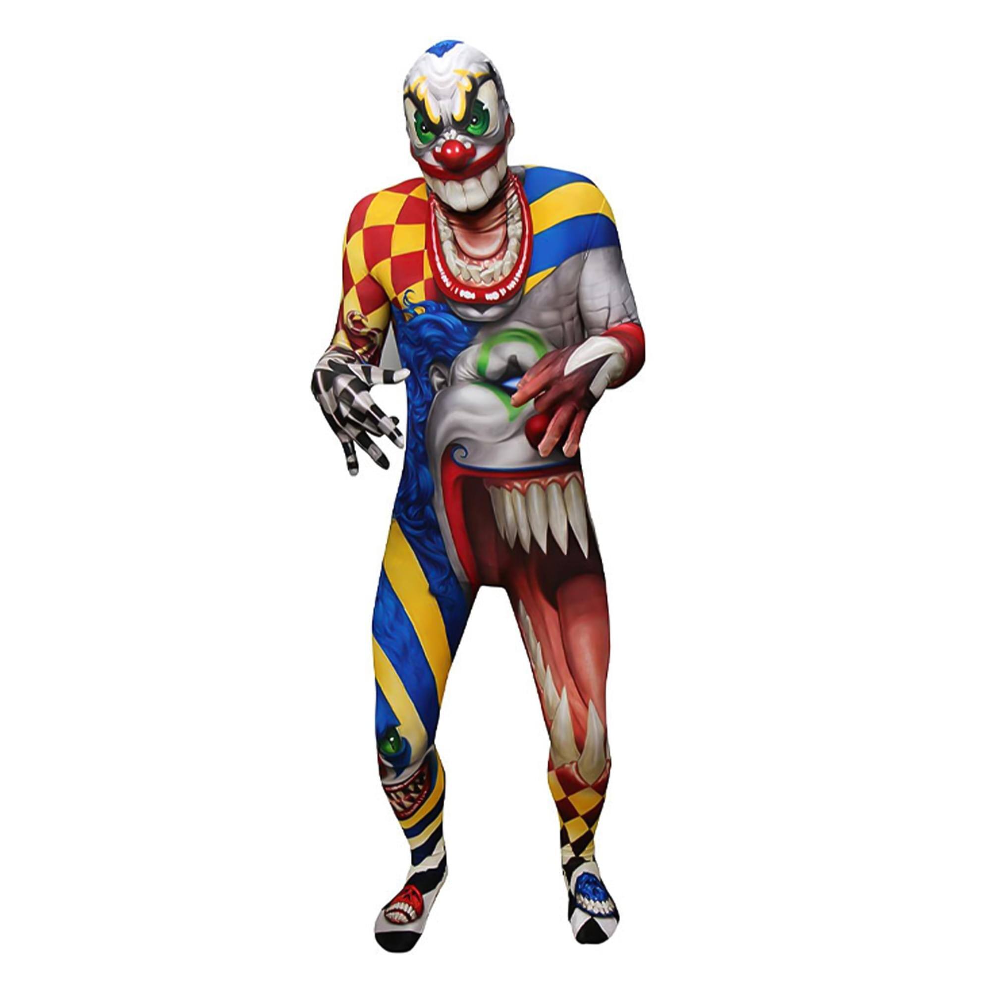 Alt View 1. Loftus International - Monster Clown Adult Costume Morphsuit | Medium - Multi-Colored.